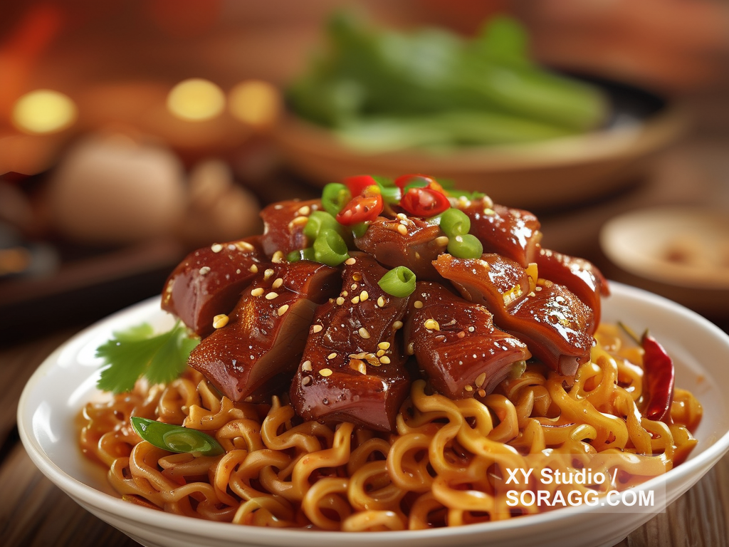麻辣鸭肉拌面